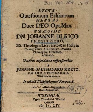 Lecta Quaestionum Ethicarum Heptas