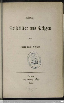 Flüchtige Reisebilder und Skizzen