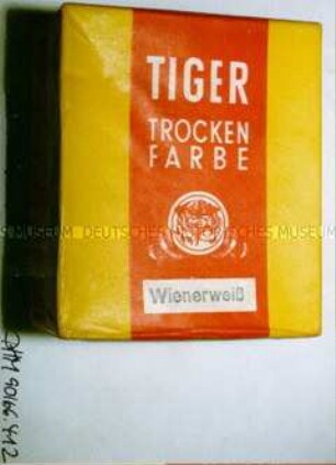 Packung mit "Tiger Trockenfarbe", Wienerweiß