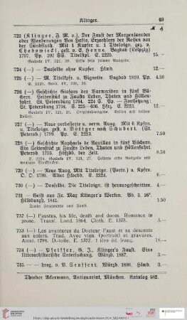 Klinger (Nr. 723 - 735)