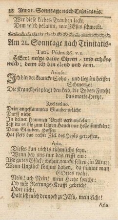 Am 21. Sonntage nach Trinitatis