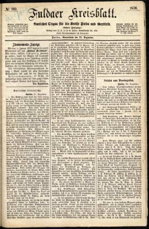 Ausgabe vom Samstag, den 23. Dezember 1876.