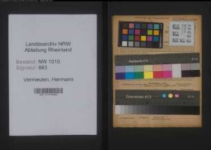 Entnazifizierung Hermann Vermeulen , geb. 13.11.1895 (Dachdecker)