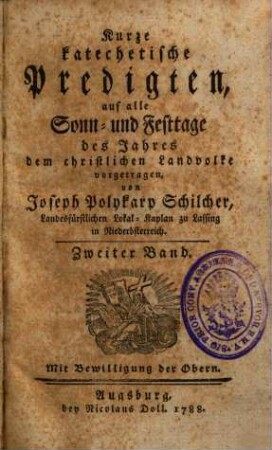 Kurze katechetische Predigten auf alle Sonn- und Festtage des Jahres, 2