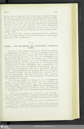 § 10. Schluss. Die Beschaffung eines ausreichenden dispositiven Rechts