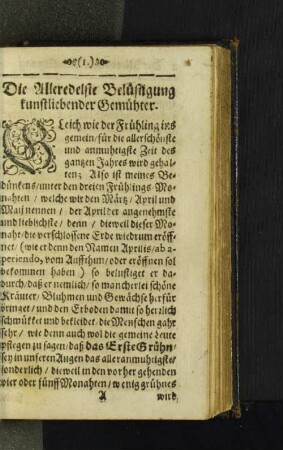 Die Alleredelste Belüstigung kunstliebender Gemühter.