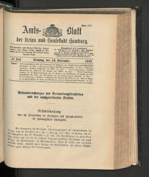 No. 283, 19. November 1916
