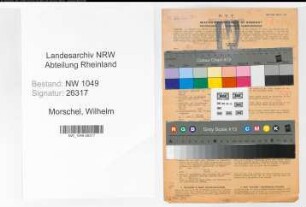 Entnazifizierung Wilhelm Morschel , geb. 02.09.1881 (Postbeamter)