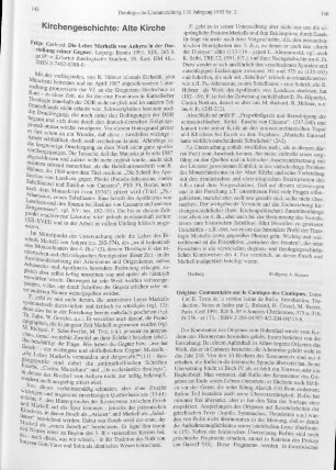 146-147 [Rezension] Origenes, Commentaire sur le Cantique des cantiques