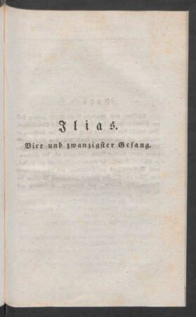 Ilias. Vier und zwanzigster Gesang