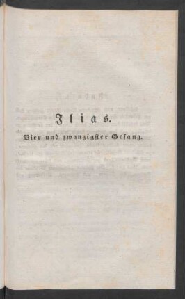 Ilias. Vier und zwanzigster Gesang