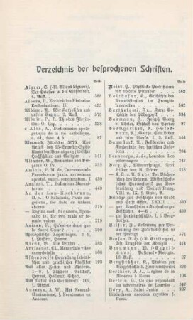 V-XV Verzeichnis der besprochenen Schriften