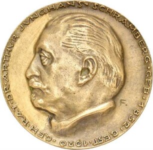 Medaille auf Arthur Junghans aus dem Jahr 1920