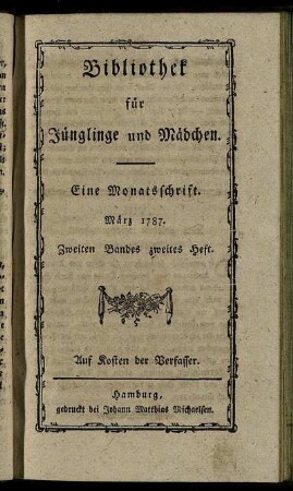 Zweiten Bandes zweites Heft
