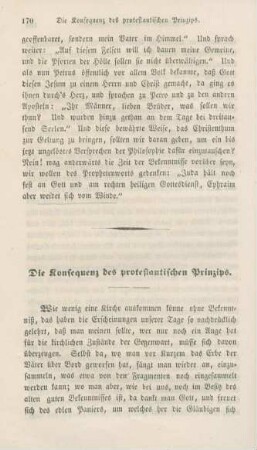 170-196 Die Konsequenz des protestantischen Prinzips : erster Artikel