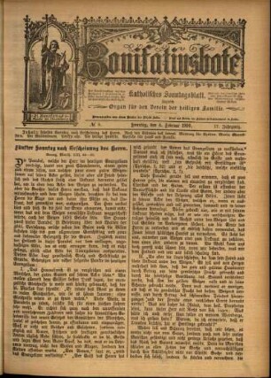 Erste Ausgabe vom Sonntag, den 04. Februar 1900.