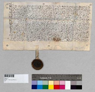 Alex Gessenberger zu Altenham, wohnhaft zu Altenmarkt, und seine Frau Felicitas verkaufen an Oswald Höllthaler (Heltaler), Bürger zu Altenmarkt, ihr Haus mit Garten zu Altenmarkt in der Hofmark Baumburg, das ein Lehen des Klosters Baumburg ist und von dem an einen Pfarrer zu Baumburg Abgaben zu leisten sind.; S1: Alex Gessenberger zu Altenham, wohnhaft zu Altenmarkt; S2: Wolfgang Dietrichinger, Richter zu Baumburg
