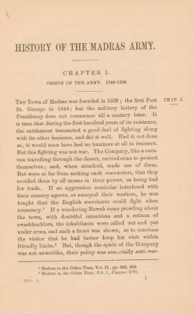 Chapter I. Origin of the army. 1746-1769