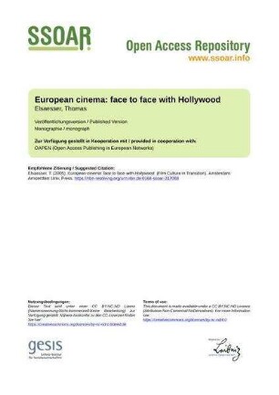 European cinema: face to face with Hollywood