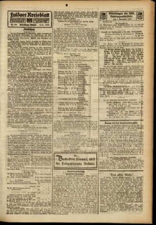 Zweite Ausgabe vom Samstag, den 09. November 1918.