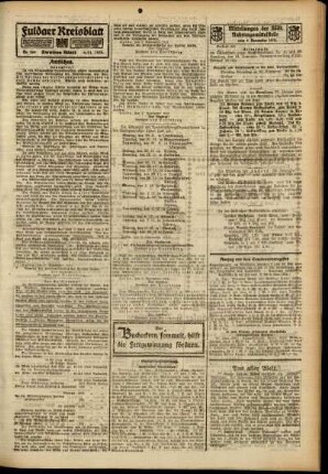 Zweite Ausgabe vom Samstag, den 09. November 1918.