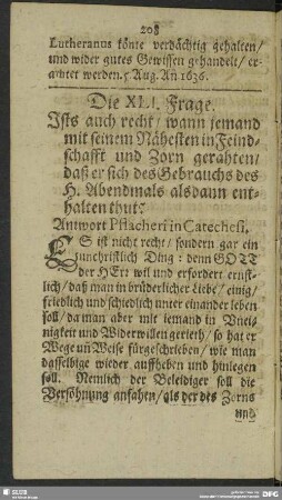 Die XLI. Frage