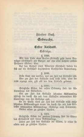 Fünftes Buch. Erbrecht