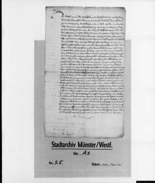 "Copia recessus abolitionis seu Amnistia" seitens Christoph Bernhard.