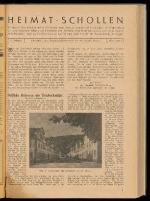 Heimat-Schollen 14. Jahrgang, Heft 1, 1934