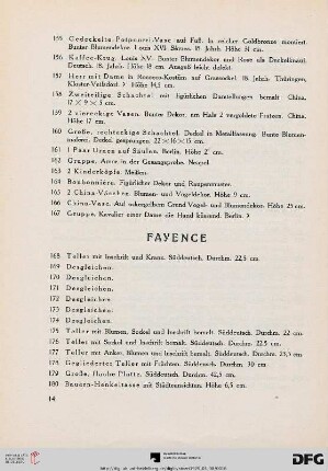 Fayence (Nr. 168-194)