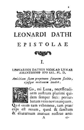 Leonardi Dathi Epistolae