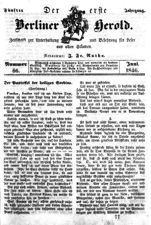 Nummer 66, Juni 1846