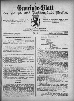 1900,1: No. 1, 7. Januar 1900