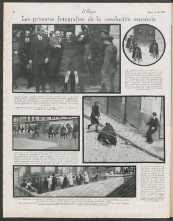 Las primeras fotografías de la revolución española