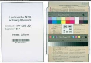 Entnazifizierung Juliane Hesse , geb. 05.06.1897 (Beamtin)