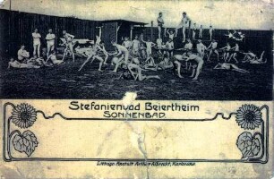 Stephanienbad Beiertheim und Albverlegung. "Stefanienbad Beiertheim. Sonnenbad"