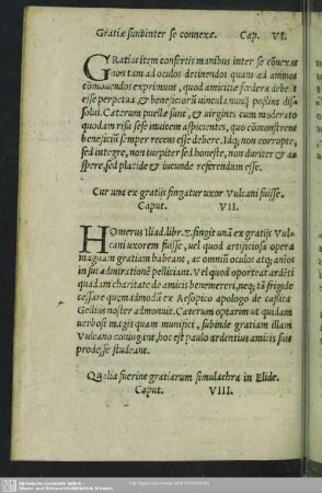 Gratiae sunt inter se connexae. Cap. VI.