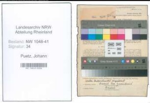 Entnazifizierung Johann Puetz , geb. 02.09.1893 (Polizist)