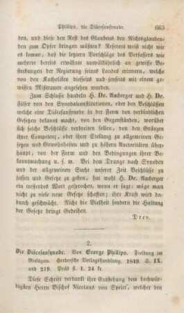 663-682 [Rezension] Phillips, George, Die Diöcesansynode
