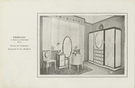 Schlafzimmer in Ahorn und Padukholz. Detail
