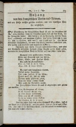 Anhang von den französischen Versen und Reimen,[...]