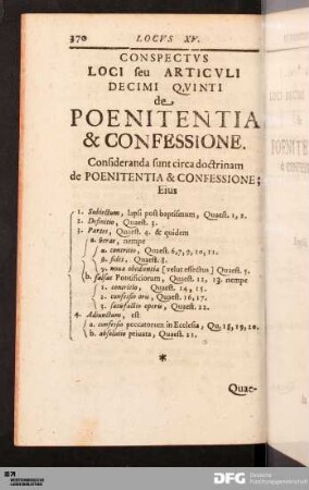 Locvs XV. De Poenitentia.