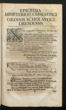 Epicedia Ministerii Ecclesiastici
