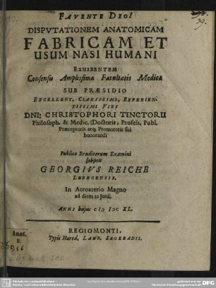 Disputatio anatomica de fabrica et usu nasi humanae