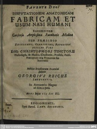 Disputatio anatomica de fabrica et usu nasi humanae