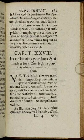 Caput XXVIII. In restantia quædam Animadversionis Conringianæ puncta, obiter animadvertitur.