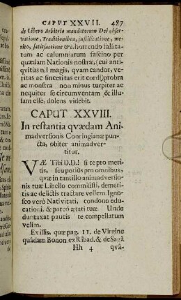 Caput XXVIII. In restantia quædam Animadversionis Conringianæ puncta, obiter animadvertitur.