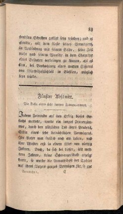 Fünfter Abschnitt. Die Liebe eines sehr jungen Frauenzimmers