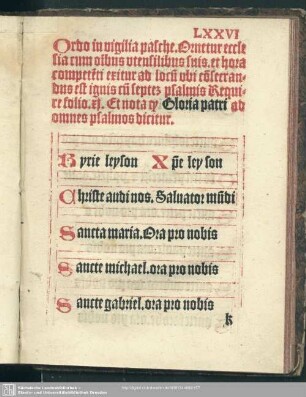 Ordo in vigilia pasche seruandus