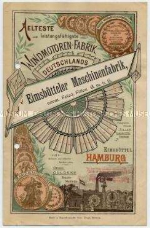 Preisliste über Windmotoren